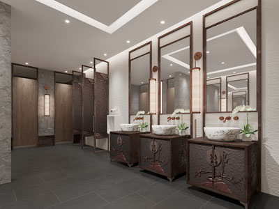 新中式酒店公共卫生间