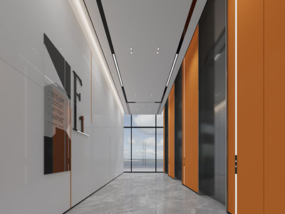 现代电梯间、走廊过道