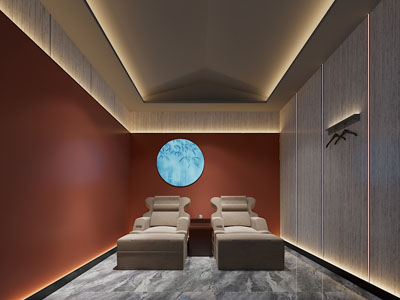 新中式足浴、足疗店3d模型 新中式足浴、足疗店