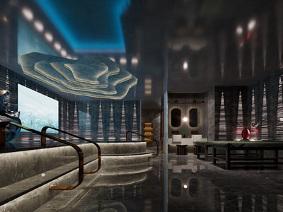 后现代spa会所洗浴中心