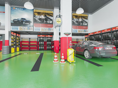 现代汽车美容维修店