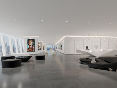 后现代大堂前台接待区