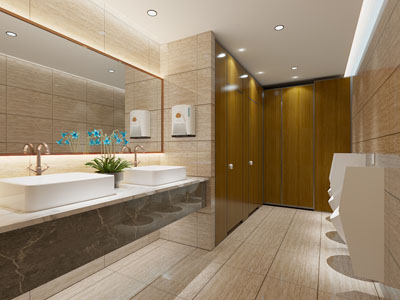 现代公共卫生间