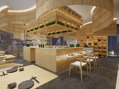 日式饭店餐馆就餐区