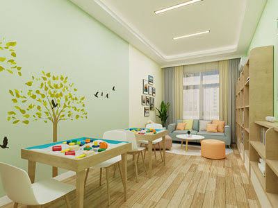 北欧儿童幼儿园接待区