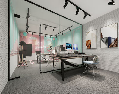 现代直播间、演播室、录音室