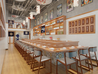 日式饭店餐馆就餐区