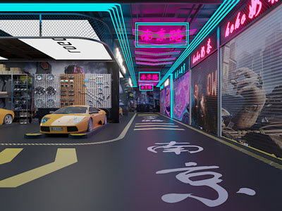 工业loft汽车美容维修店