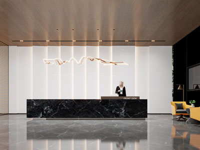 现代大堂前台接待区