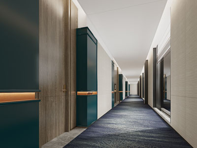 现代酒店走廊过道