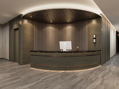 新中式大堂前台接待区