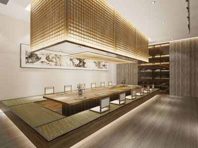 日式饭店餐馆包厢包间