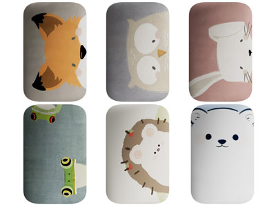 现代卡通动物图案的地毯