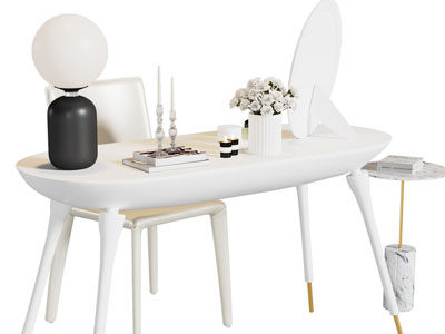 现代椭圆形化妆、梳妆台