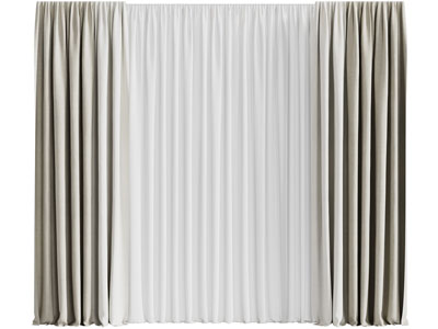 现代布艺窗帘窗纱