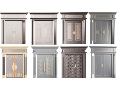 新中式双扇大门、双开门