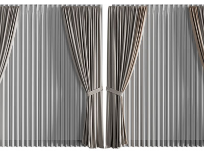 现代布艺窗帘窗纱