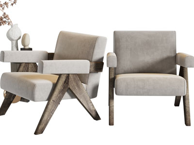 侘寂风休闲椅子