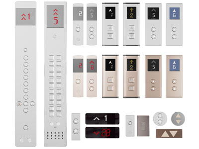 现代电梯按键、指示箭头3d模型 现代电梯按键、指示箭头
