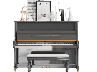 现代钢琴、琴凳3d模型 现代钢琴、琴凳