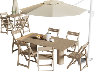 北欧户外餐桌椅组合