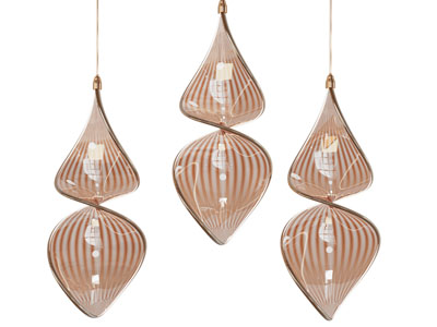 现代玻璃垂线吊灯