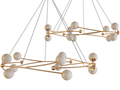 现代轻奢球形灯罩吊灯