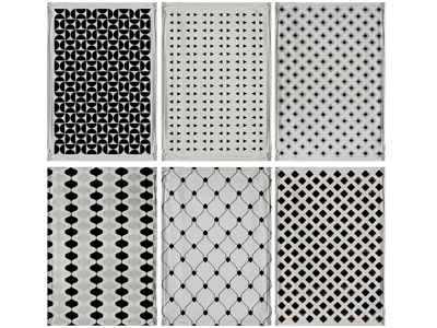 现代几何图案的长方形地毯