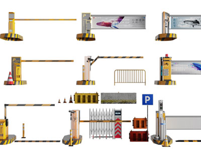 现代社区大门智能门档、伸缩门