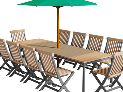 现代户外休闲餐桌椅组合