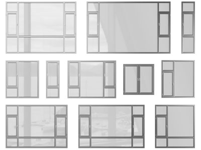 现代窗户、平开窗