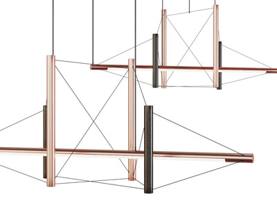 现代金属管吊灯