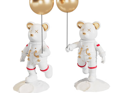 现代小熊雕塑雕刻摆件