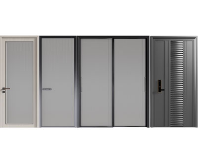 现代单扇、双扇平开门、推拉门