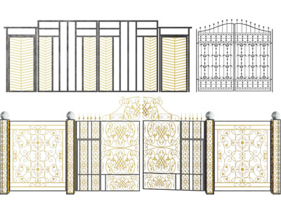 欧式铁艺雕花大门