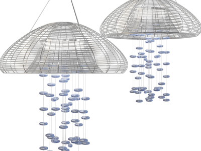 现代水母造的吊灯