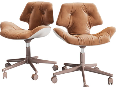 现代带滑轮的办公转椅