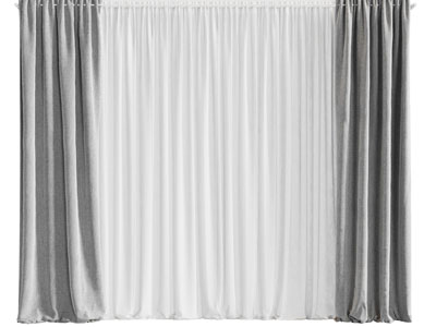 现代布艺窗帘窗纱