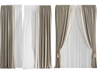 现代布艺窗帘窗纱