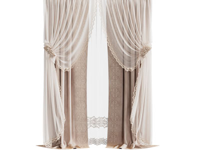 欧式花边窗帘窗纱