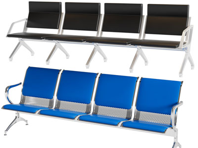 现代不锈钢公共椅子、排椅