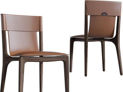 现代皮质坐垫的休闲椅子