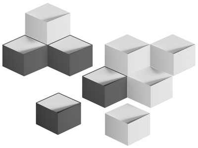 现代几何体墙饰挂件