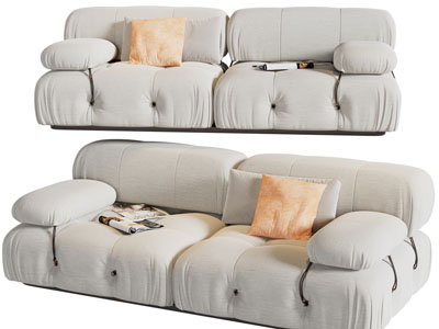 现代双人沙发3d模型 现代双人沙发