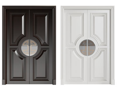 简欧双扇大门