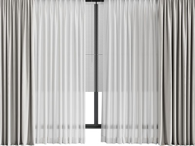 现代百叶、布艺窗帘窗纱