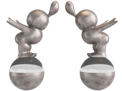 站在圆球上的孩子摆件3d模型 站在圆球上的孩子摆件