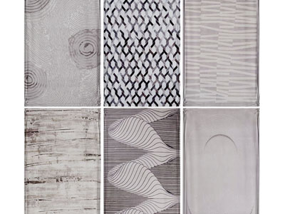 新中式图案的长方形地毯