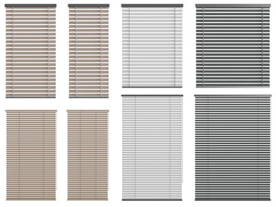 现代百叶窗帘、拉帘3d模型 现代百叶窗帘、拉帘