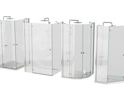 现代玻璃淋浴房3d模型 现代玻璃淋浴房